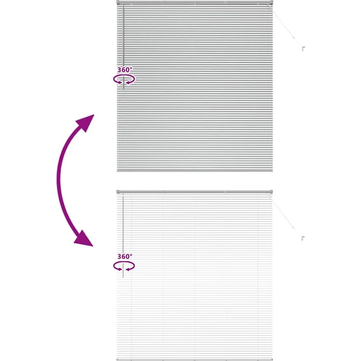 vidaXL Venezianische Jalousie Silber 175 x 160 cm 25 mm Aluminium 42005934 – Bild 11