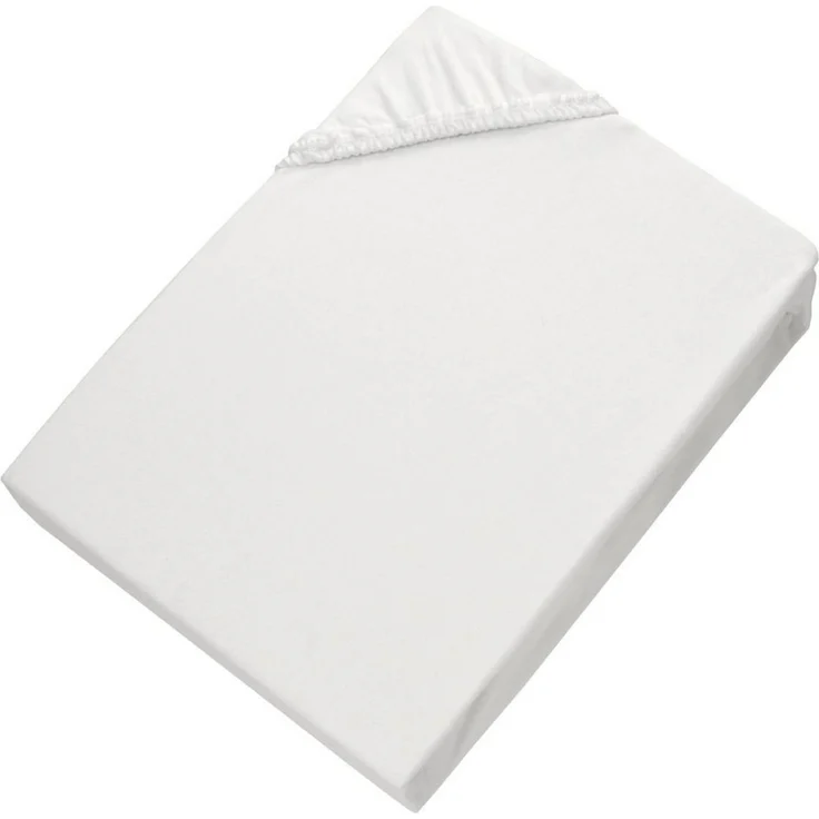Esprit Spannbettlaken PREMIUM Spannbettlaken, 95% Baumwolle, 5% Elasthan, Gummizug: rundum, (1 Stück), 100 x 200 cm in Weiss – Bild 1