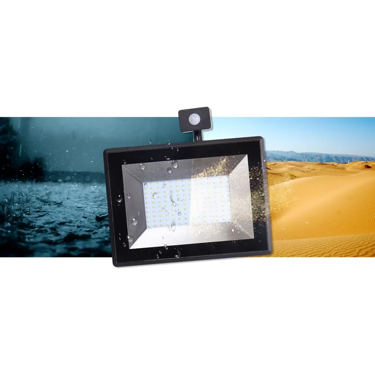 50w LED Strahler Fluter Extra Flach Bewegungsmelder Bewegungssensor Kaltweiß – Bild 2