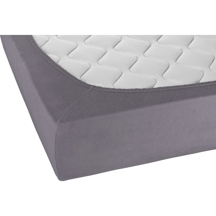 biberna Frottee-Stretch-Spannbetttuch 0012344, silbergrau, 1x 140x200 cm - 160x200 cm – Bild 2