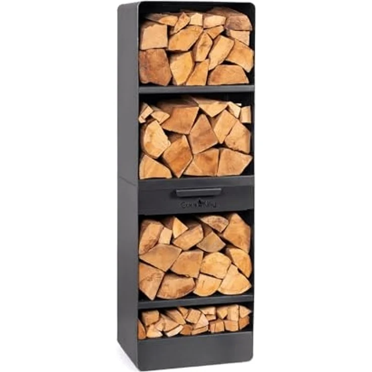 CookKing Stahl Kaminholzregal Vento | Schwarz | – Bild 1