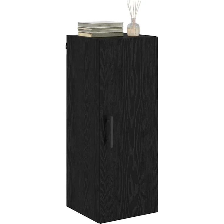 vidaXL Wandschrank Schwarz Eichen-Optik 34,5 x 34 x 90 cm 882615 – Bild 3