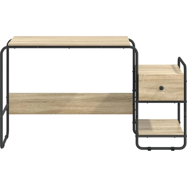 vidaXL Schreibtisch mit Stauraum Sonoma-Eiche 131,5 x 50 x 75,5 cm 8008045 – Bild 4