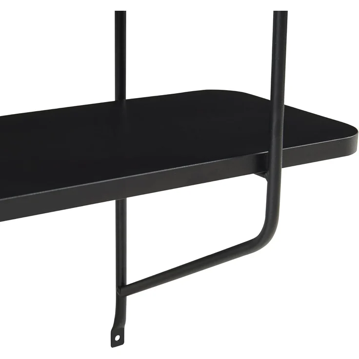 Wandregal Østfold 100x80x21 cm Schwarz [en. casa] – Bild 8