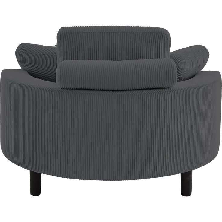 ATLANTIC home collection Loveseat Ravi, XXL- Sessel, inklusive Stauraumhocker, Rückenkissen & drei Zierkissen – Bild 3