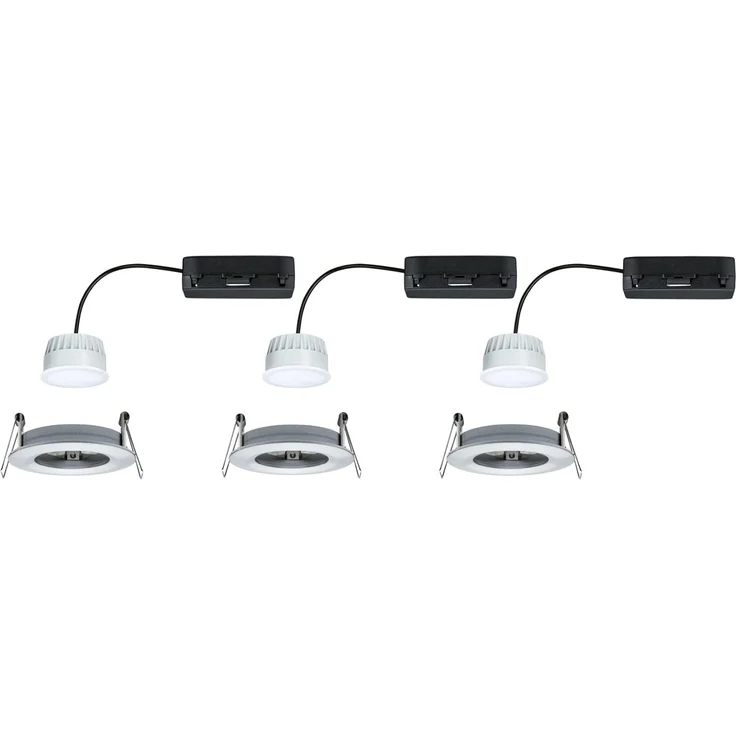 Paulmann 92444 LED Einbauleuchte Nova Coin 3er-Set Zigbee Tunable White Alu gedreht IP44 – Bild 10