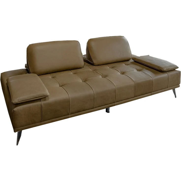 KAWOLA Sofa WIOLO Schlafsofa Daybed Leder camel 83 x 110 x 240 cm – Bild 3