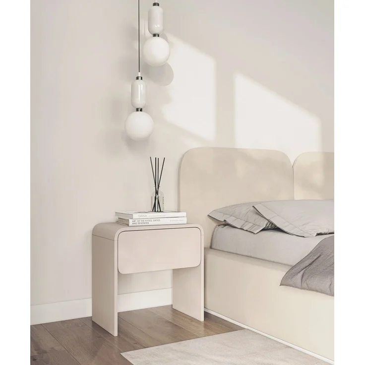 Selsey 'Lummo' Nachttisch mit Schublade, Kaschmirgrau, 50 cm – Bild 3