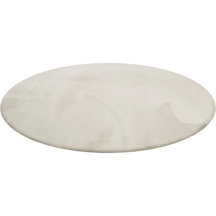 Wecon home Basics Hochflor-Teppich Anna, rund, Höhe: 25 mm, Wohnzimmer, Schlafzimmer, Felloptik, sehr weich und flauschig, Uni