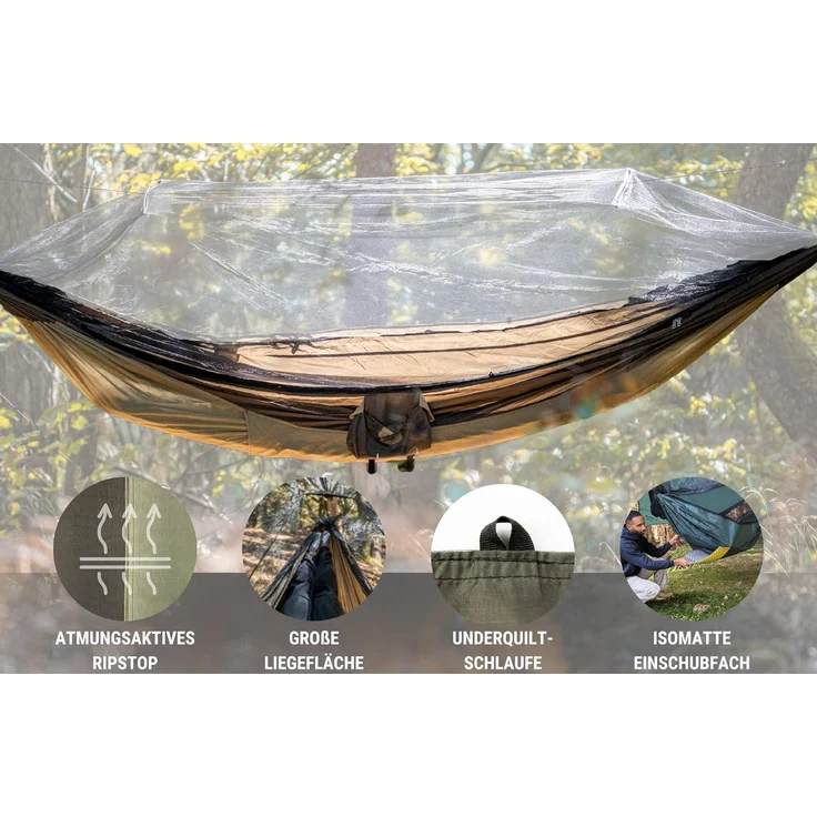 Amazonas Hängematte 'Moskito-Traveller Thermo', XXL – Bild 3