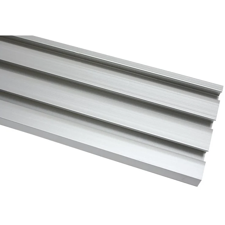 Gardinia Schiene für Flächenvorhang Atlanta silber, 210 cm, 3-läufig – Bild 1