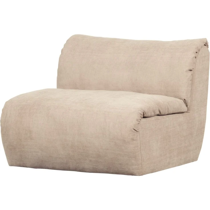Sessel Baggy aus Chenille-Stoff, modernes Design, Sand, weich gepolstert, Teil der Baggy-Serie – Bild 1