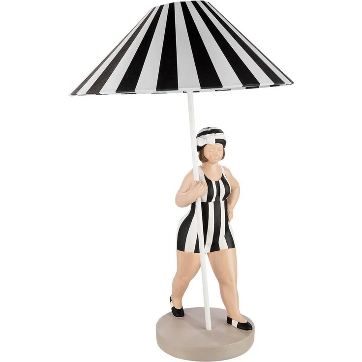 GILDE Tageslichtlampe Tischlampe Becky die Badendame in schwarz oder rot oder grau – Bild 2