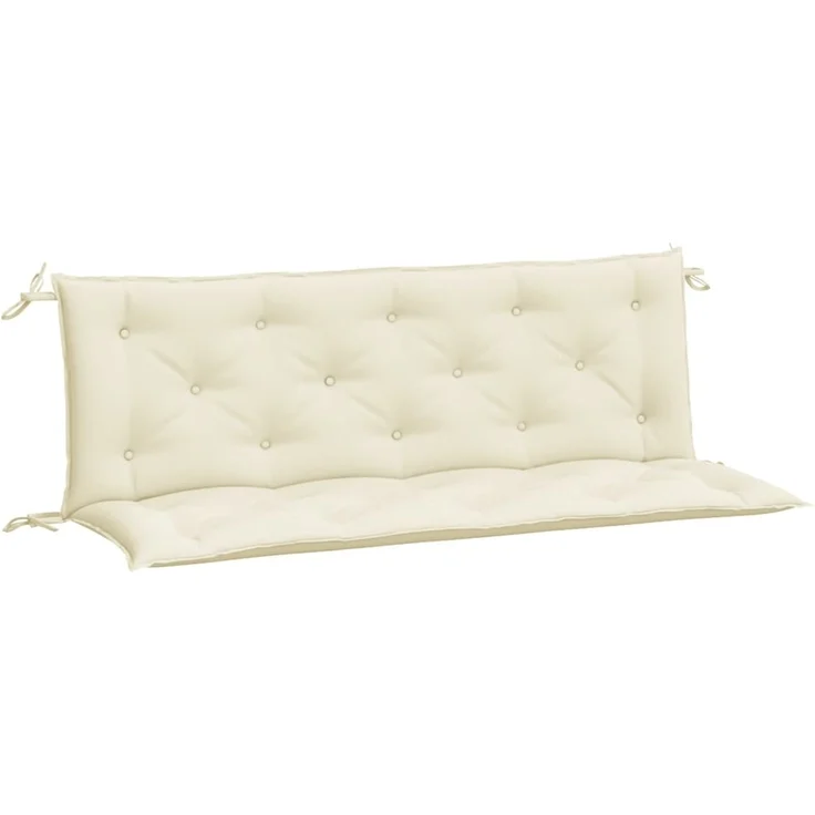 vidaXL Gartenbank-Auflagen 2 Stk. Cremeweiß 150x50x7 cm Oxford-Gewebe 361699 – Bild 2
