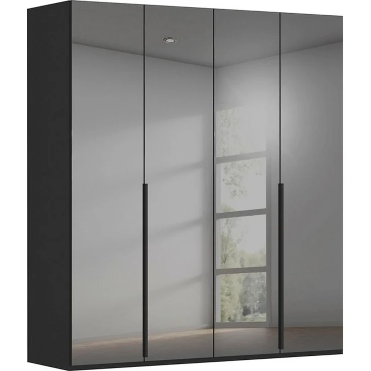 rauch Drehtürenschrank Kleiderschrank Schrank Garderobe Wäscheschrank BESTSELLER MONTCLAR (3 Ausstattungen BASIC/CLASSIC/PREMIUM (SOFT-CLOSE), Breiten 201-400 cm) Front in Glas/Hochglanz/Dekor/Grauspiegel in 5 Breiten MADE IN GERMANY – Bild 4