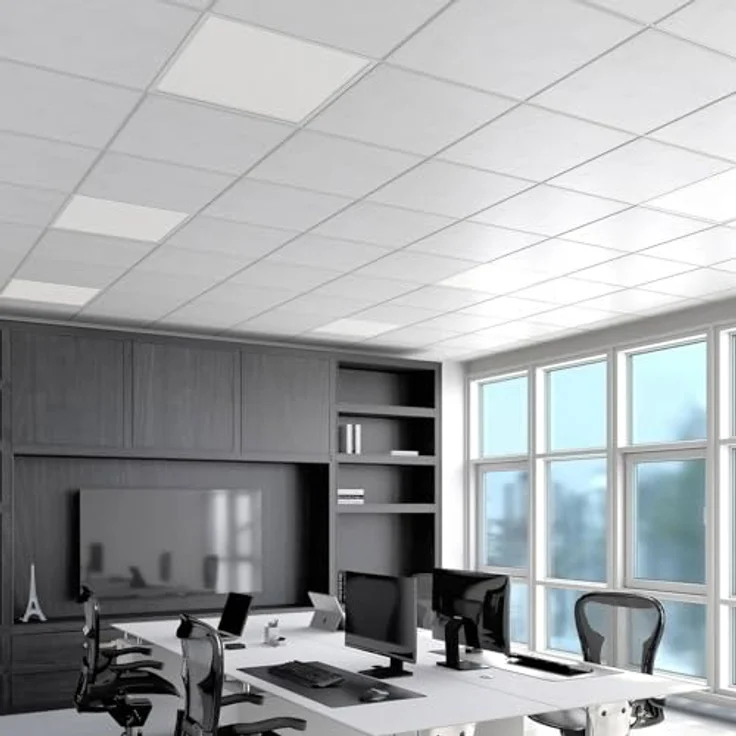 Arcchio LED Panel Vinas, 1-flammige Deckenleuchte in Weiß, energiesparende Bürolampe für Wohn- und Arbeitsräume – Bild 4