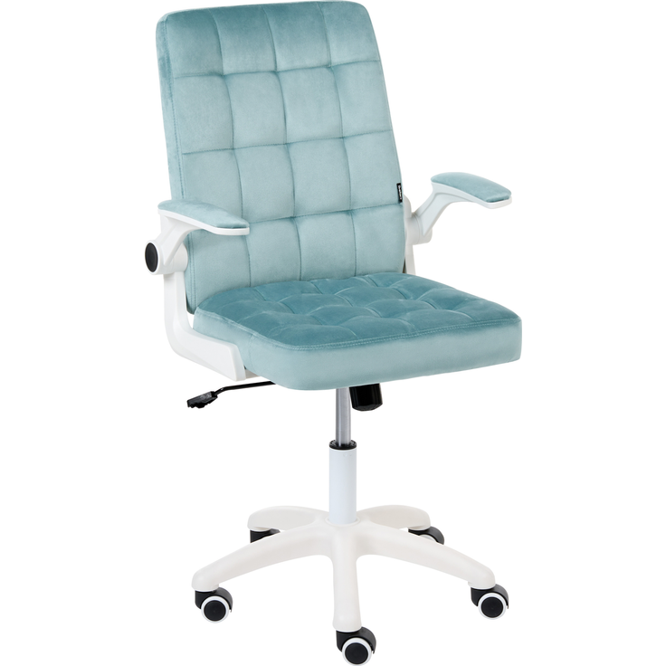 Bürostuhl DANDY Samtstoff Hellblau