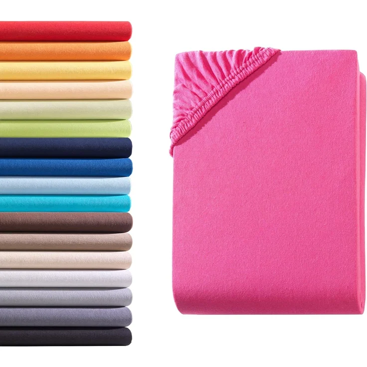 Hometex Premium Textiles Spannbettlaken Jersey Spannbettlaken 100% Baumwolle, Jersey, Gummizug: Rundumgummizug, Premium-Jersey Matratzenhöhe bis 23 cm