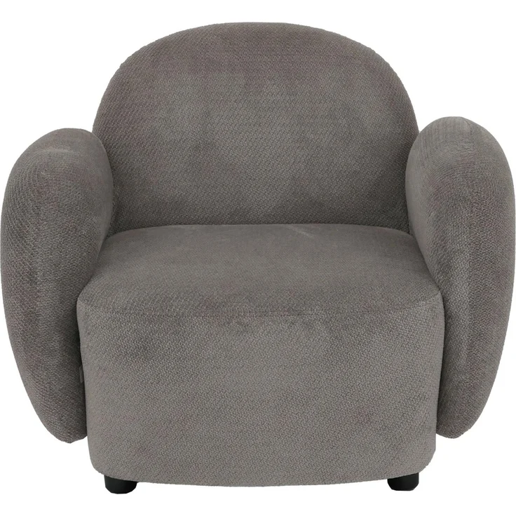Sessel HWC-P33, Lounge-/Relax-/Cocktailsessel Polstersessel, Stoff/Textil Chenille (330 g/m²) ~ hellgrau – Bild 5