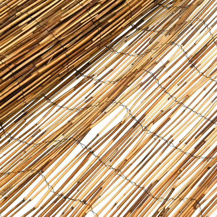 vidaXL Gartenzaun 600 x 90 cm Schilf Kohlenstoff 42031266 – Bild 4