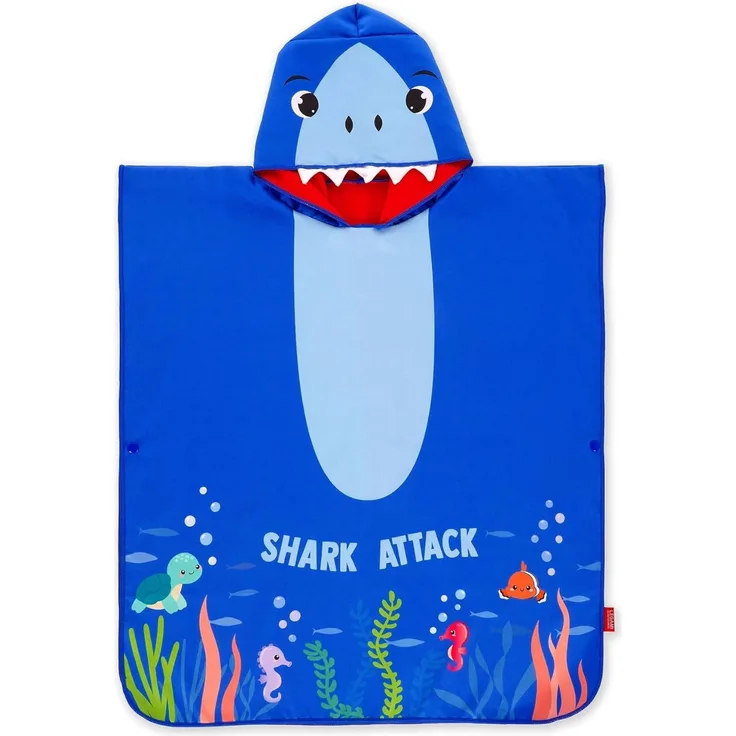 Legami Poncho-Handtuch für Kinder Shark