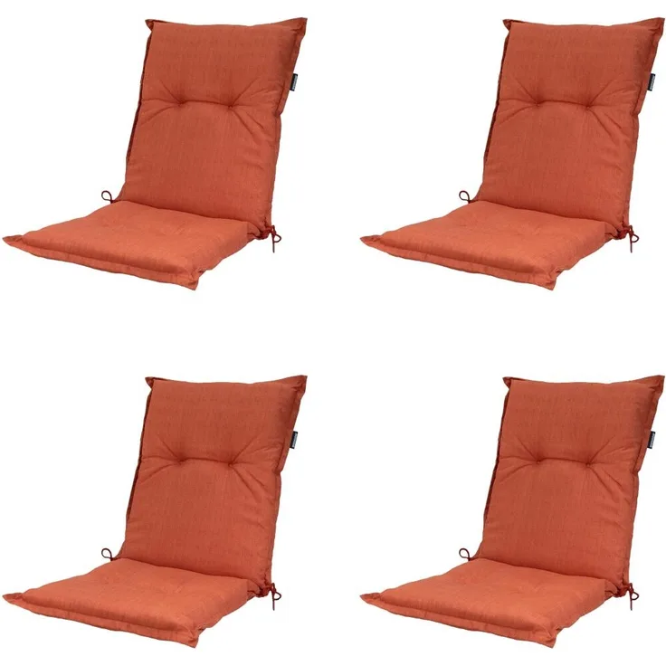 Allibert Kissen niedrig Basic 4er-Set terra ca. 105 x 50 cm, 50% Baumwolle / 50% Polyester