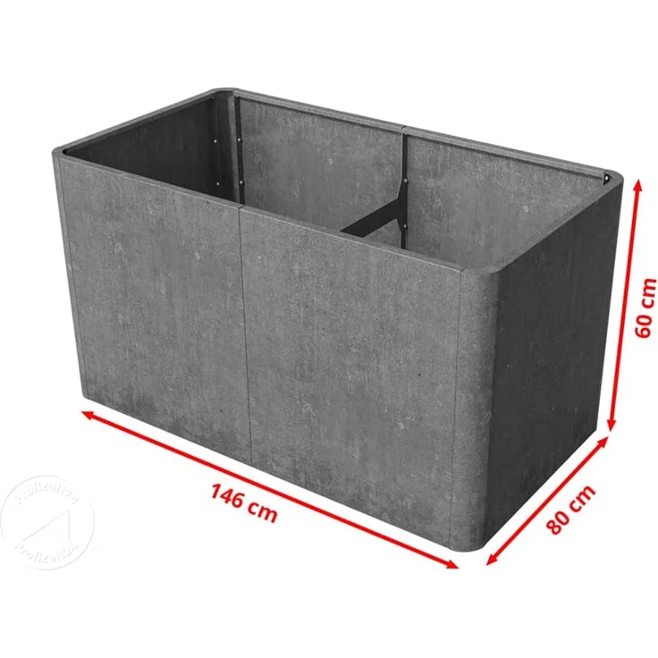 PRIMEYARD Cortenstahl Hochbeet Mario 146x80x60 cm, Rost-Optik – Bild 5