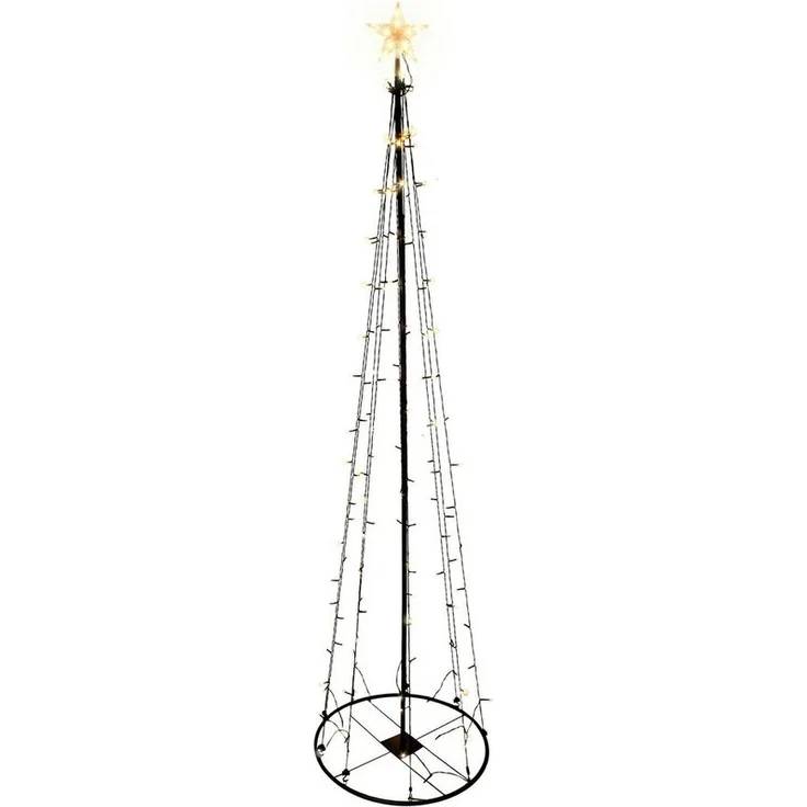 Spetebo LED-Lichterkette LED Lichterbaum mit Stern - 240 cm / 154 LED, 154-flammig, Lichterbaum für Außen – Bild 1