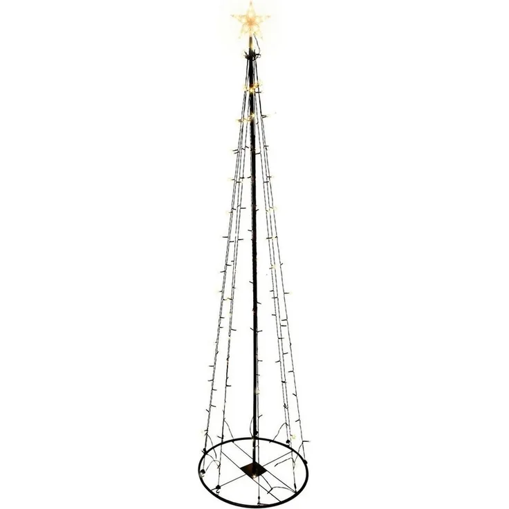 Spetebo LED-Lichterkette LED Lichterbaum mit Stern - 240 cm / 154 LED, 154-flammig, Lichterbaum für Außen