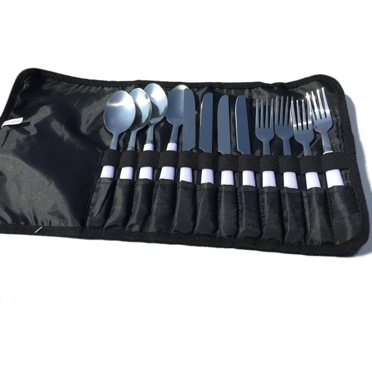 Vango Besteck-Set 12teilig Reise Besteck Set Edelstahl, Edelstahl, Camping Besteck Essbesteck 4 Personen – Bild 5