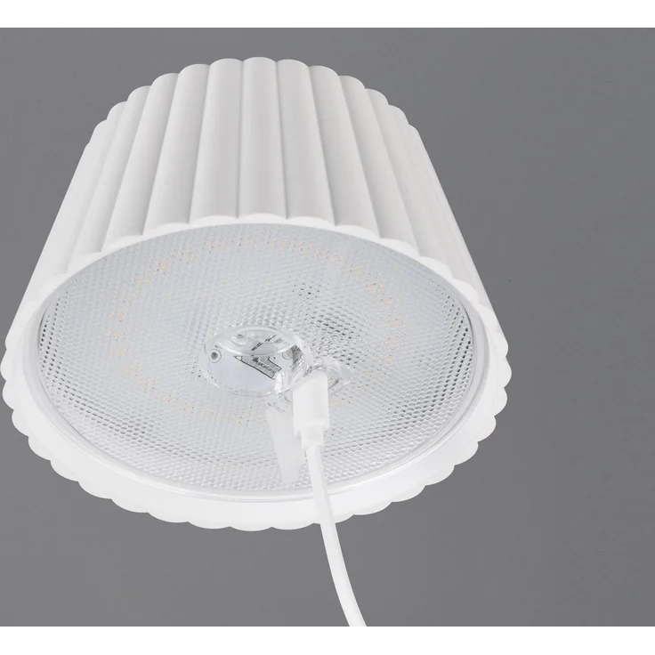TRIO Reality Leuchten LED Außen Akku Tischleuchte Suarez R57706131, Metall Weiß matt, inkl. 1.5 Watt LED, 4-fach Touch, Lade – Bild 7