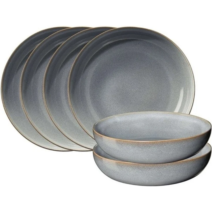 ASA SELECTION Teller-Set SAISONS Pastateller denim 21 cm Set6, Steinzeug – Bild 2