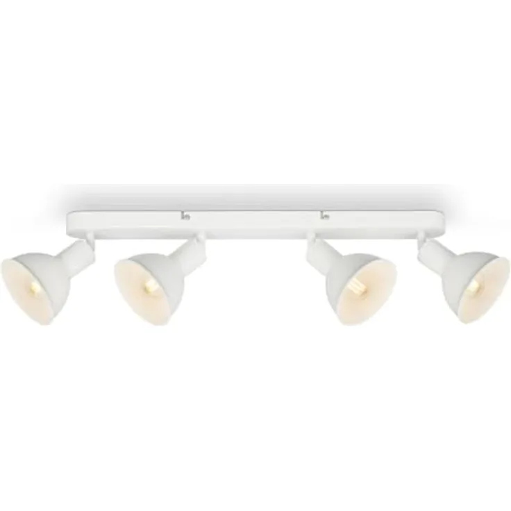 BRILONER Retro Deckenlampe 4-flammiger Deckenspot E14, verstellbar, weiß, 550 x 140 x 60 mm