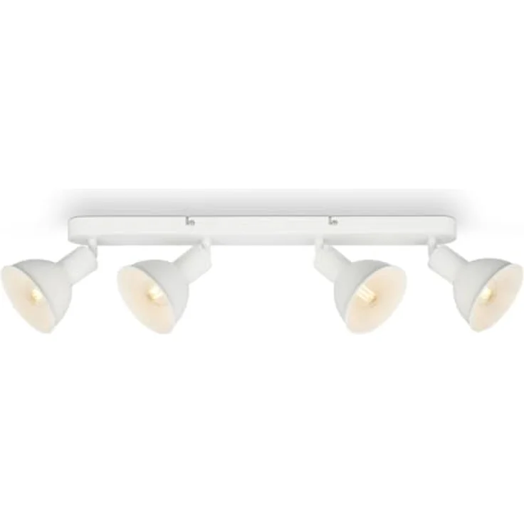 BRILONER Retro Deckenlampe 4-flammiger Deckenspot E14, verstellbar, weiß, 550 x 140 x 60 mm – Bild 1