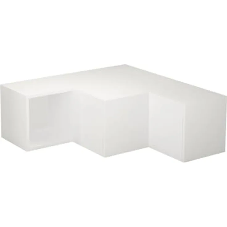 Calicosy Eck-TV-Möbel, Weiß, Lowboard aus Holzwerkstoff, 92x32x90 cm, nachhaltig hergestellt, FSC-zertifiziert