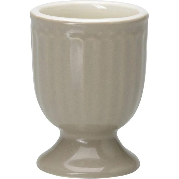 Greengate Eierbecher Alice Warm Grey Porzellan Grau