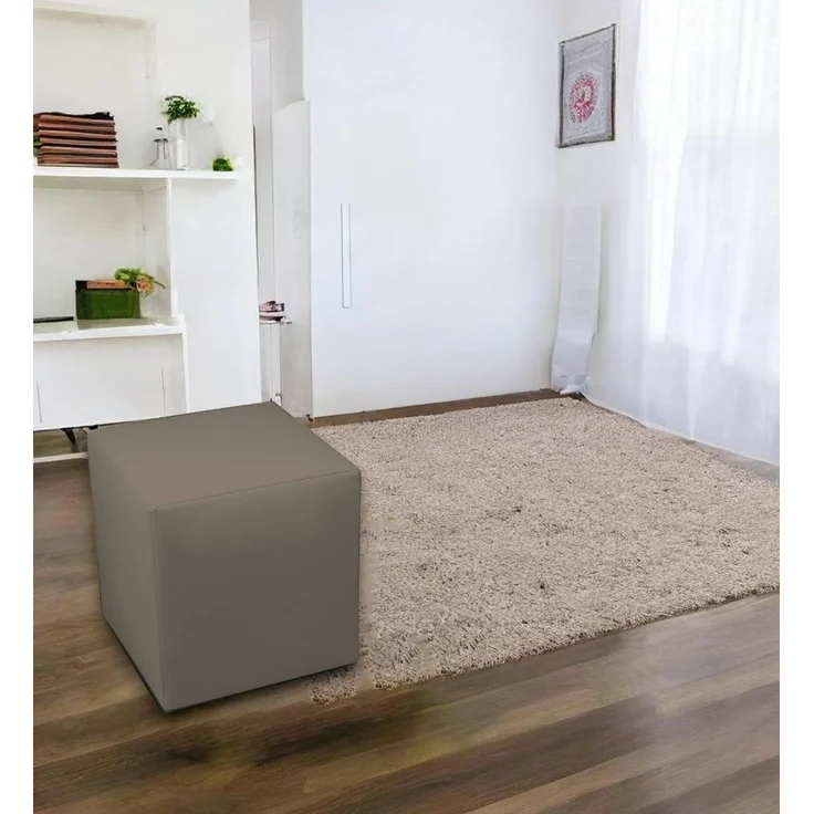 Talamo Italia - Pouf Acerbo, Mehrzwecksessel, Sitzsack, Hockerhocker, Made in Italy, 40x40 h42 cm, Taube