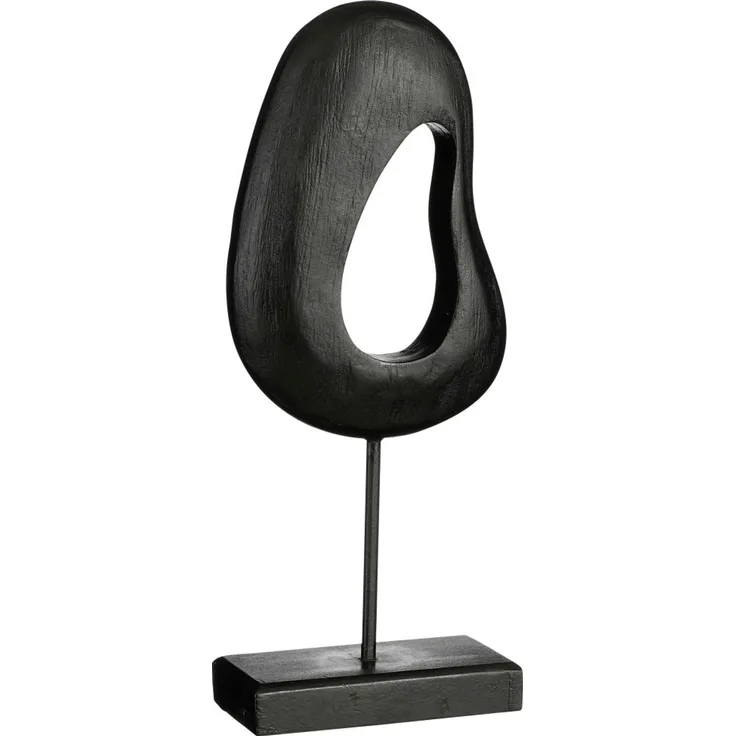 Mica Dekorationobjekt Pastina schwarz Mangoholz 13 x 33 cm
