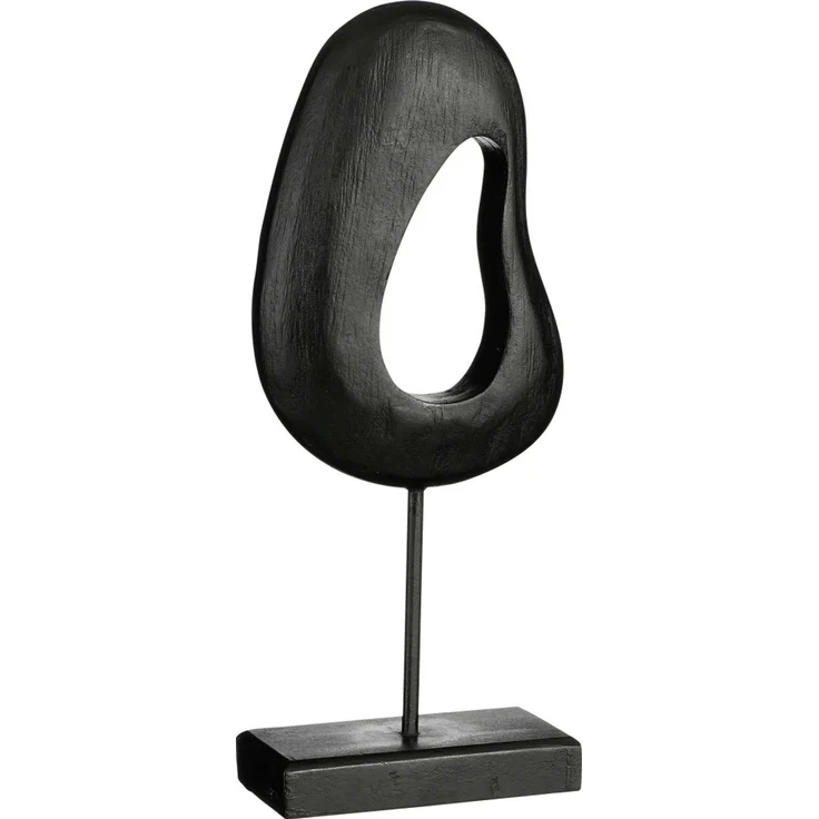 Mica Dekorationobjekt Pastina schwarz Mangoholz 13 x 33 cm