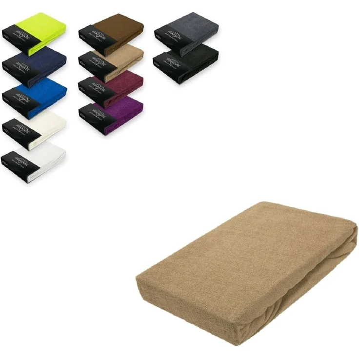 Frottee Spannbettlaken 140 - 160 x 200 cm Sand