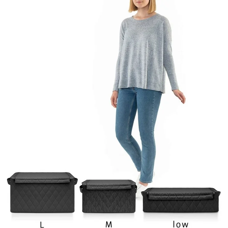 REISENTHEL® Aufbewahrungskorb reisenthel Aufbewahrungsbox Storagebox Low Black FV7059 – Bild 3