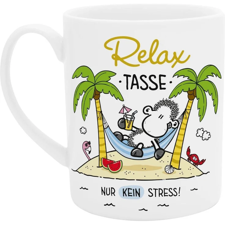 Tasse Tee- Kaffeetasse Kaffeebecher Geschenk XL 60cl Sheepworld RELAX 074124 – Bild 2