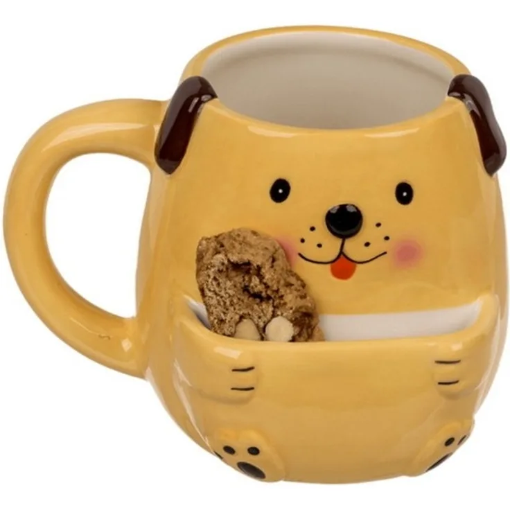 Out of the Blue Tasse Hund Kaffeebecher mit Keksfach