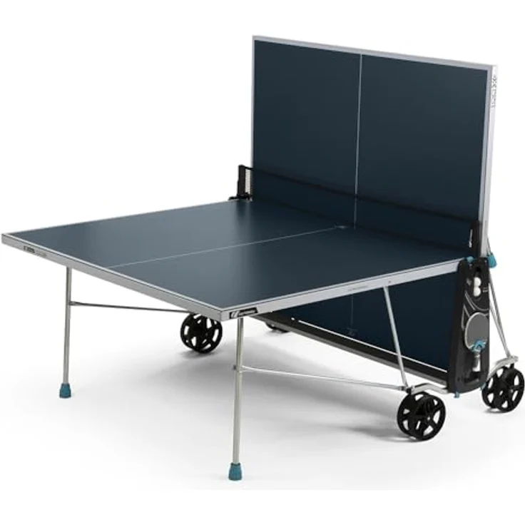 Cornilleau Outdoor Tischtennisplatte 100X, wetterfest mit Push'n'Lock Klappmechanismus, blau – Bild 2