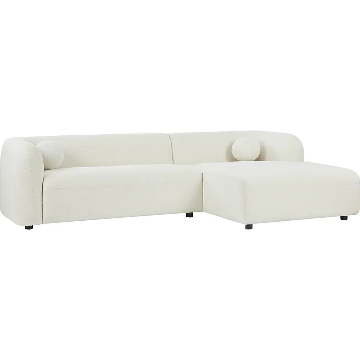 Vente-unique - OVOTAS Sofa Stoff Weiß - B 160 cm x H 70 cm x L 270 cm – Bild 3