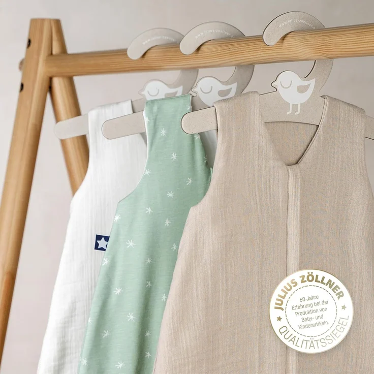 Julius Zöllner Baby Sommerschlafsack Musselin sand 80 cm – Bild 3
