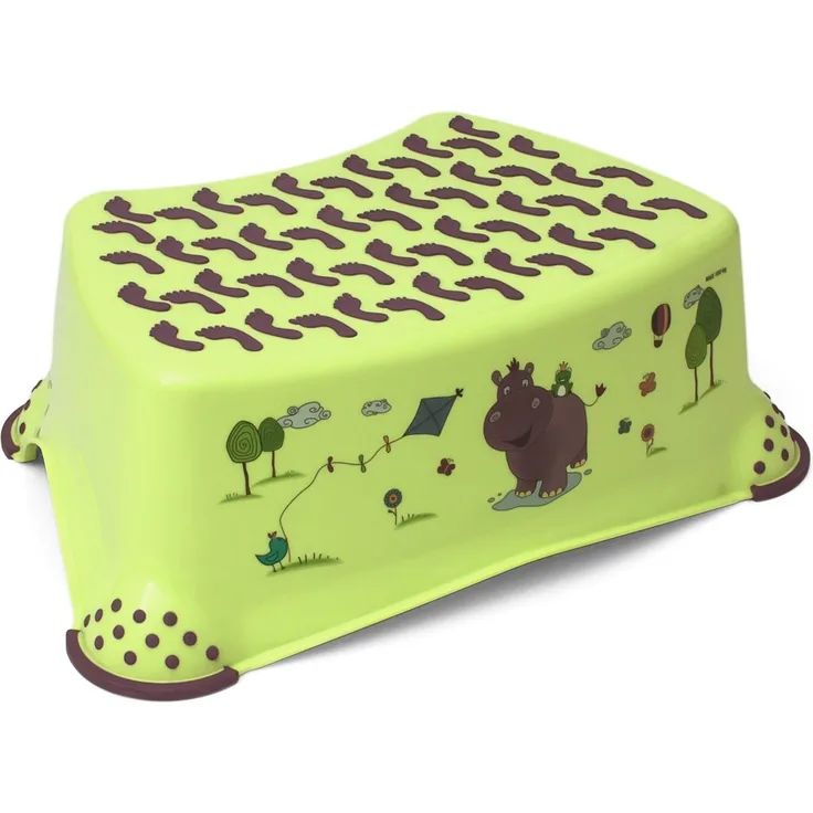 keeeper Hippo Tritthocker, Ab ca. 3 bis ca. 14 Jahre, Anti-Rutsch-Funktion, Tomek, Grün