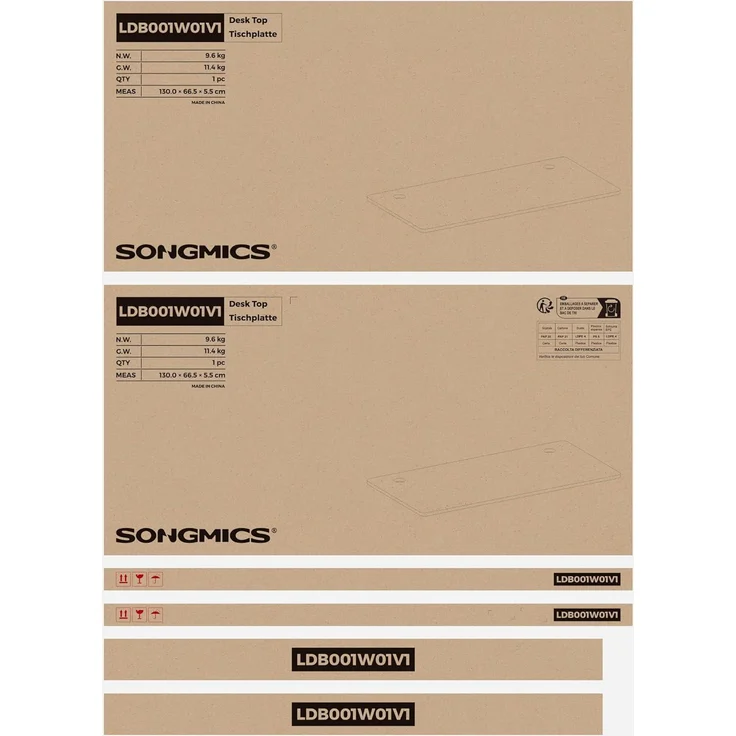 SONGMICS Höhenverstellbarer Schreibtisch elektrisch, Tischgestell, Schreibtischständer mit Motor, stufenlos verstellbar, 120 x 60 x (73-114) cm, Stahl, weiß LSD011W01 – Bild 10