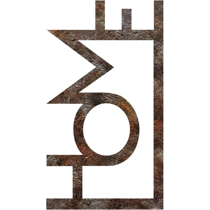 Wallity 'Rusty Home' Dekoratives Wandaccessoire aus Metall, Antiquität, 28 x 50 cm – Bild 1