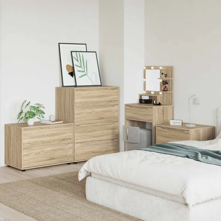 vidaXL Aufbewahrungsschrank 80 x 48 x 57 cm Holzwerkstoff Sonoma-Eiche 888819 – Bild 4